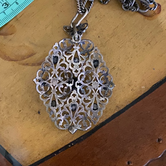 Vintage silver tone necklace - Picture 9 of 11